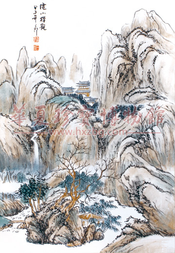 作品名称:《山水之道·刘二郎山水画十二册页》之仙山楼观 作品规格