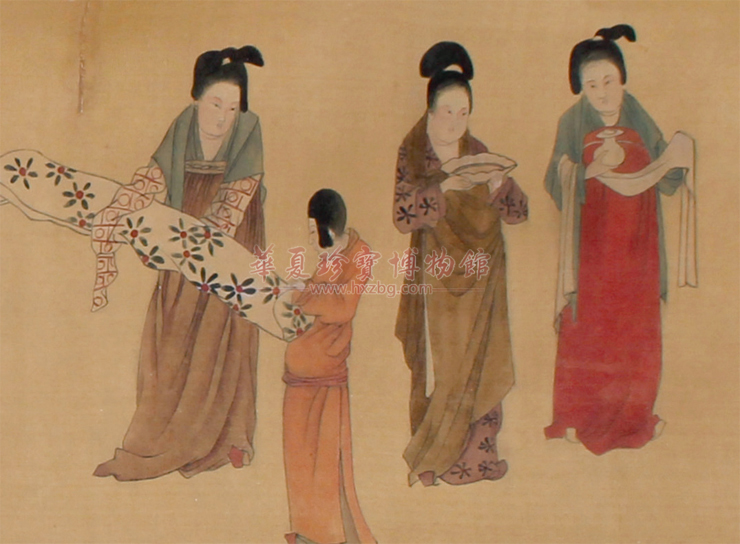 p98《挥扇仕女图》唐·周昉 194cm×32cm 张元吉敬摹